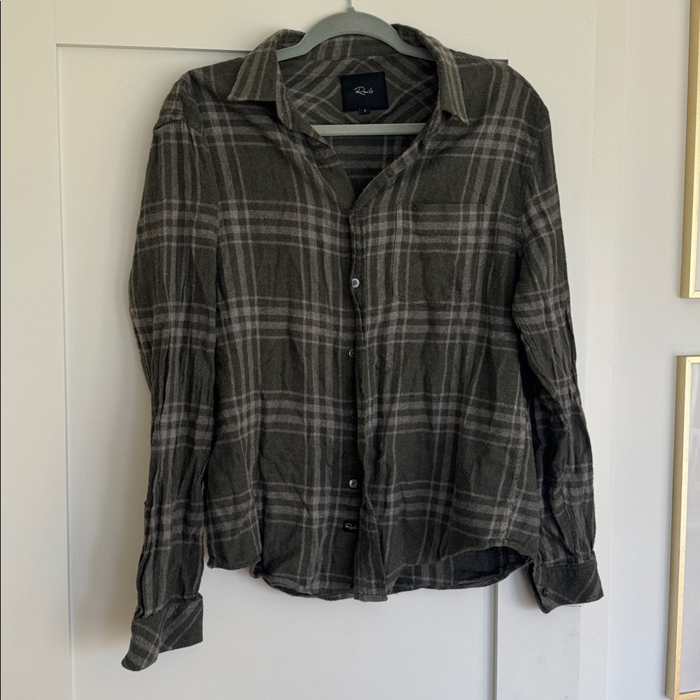 Rails Men’s Lennox Shirt, Concrete Moss Melange, Small